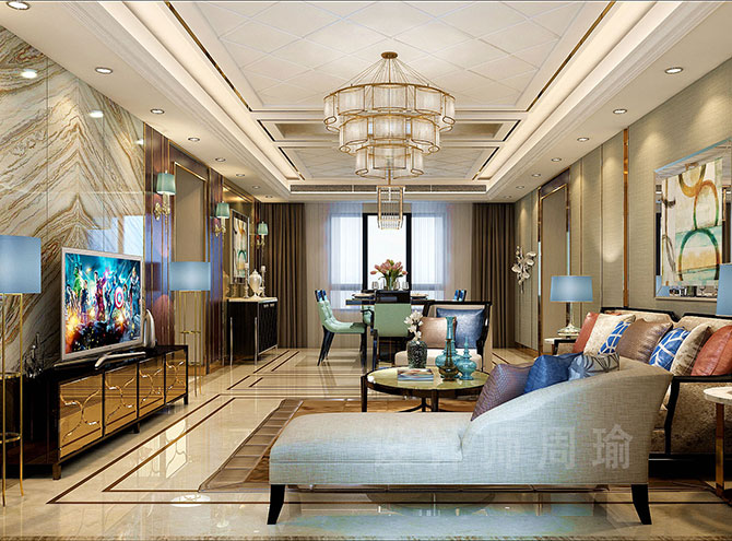 欧美三级肏逼世纪江尚三室两厅168平装修设计效果欣赏